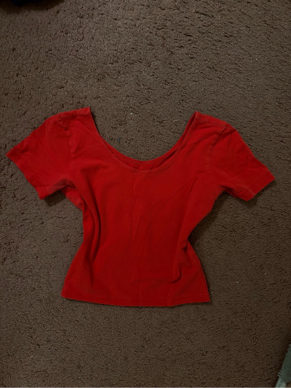 Red American Apparel crop top size adult small